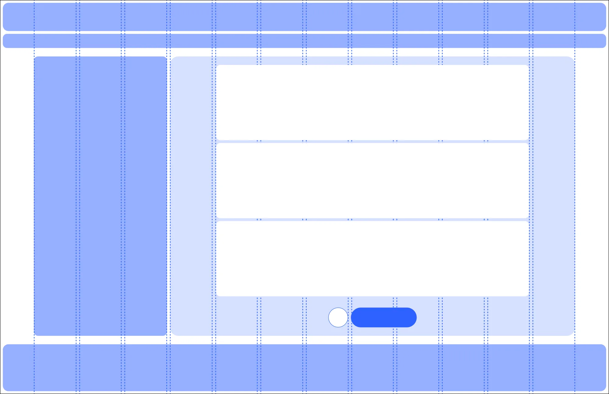 Layout context: a sidebar with a single content column and its card group